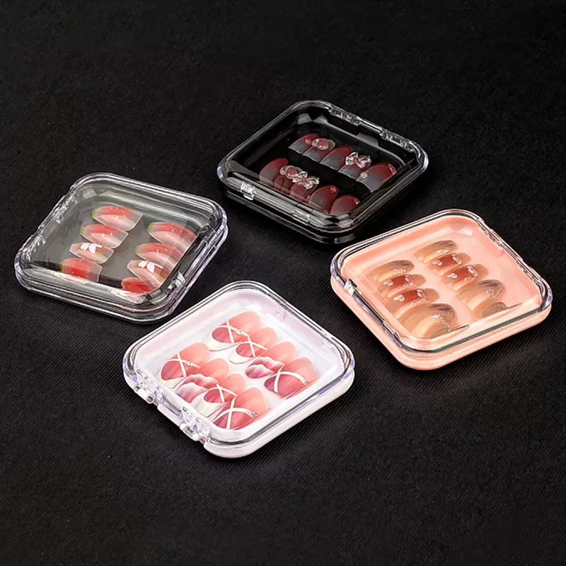 规格85*85*18MM 美甲透明包装盒 穿戴甲盒 穿戴甲包装盒 美甲盒子