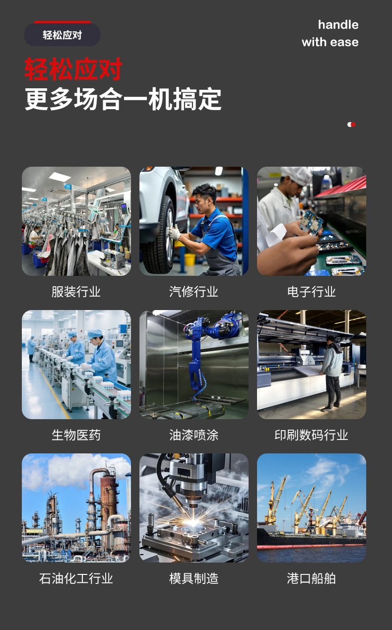Permanent Magnet Variable Frequency Screw Machine Sandblasting Real Stone Paint Latex Paint Small Mobile 220V Energy-Saving Export Air Compressor