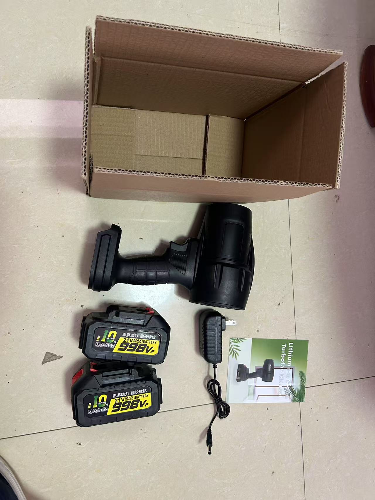 Batería de litio, máquina de tormenta, secador de pelo eléctrico inalámbrico de alta potencia, potente ventilador industrial, ventilador violento