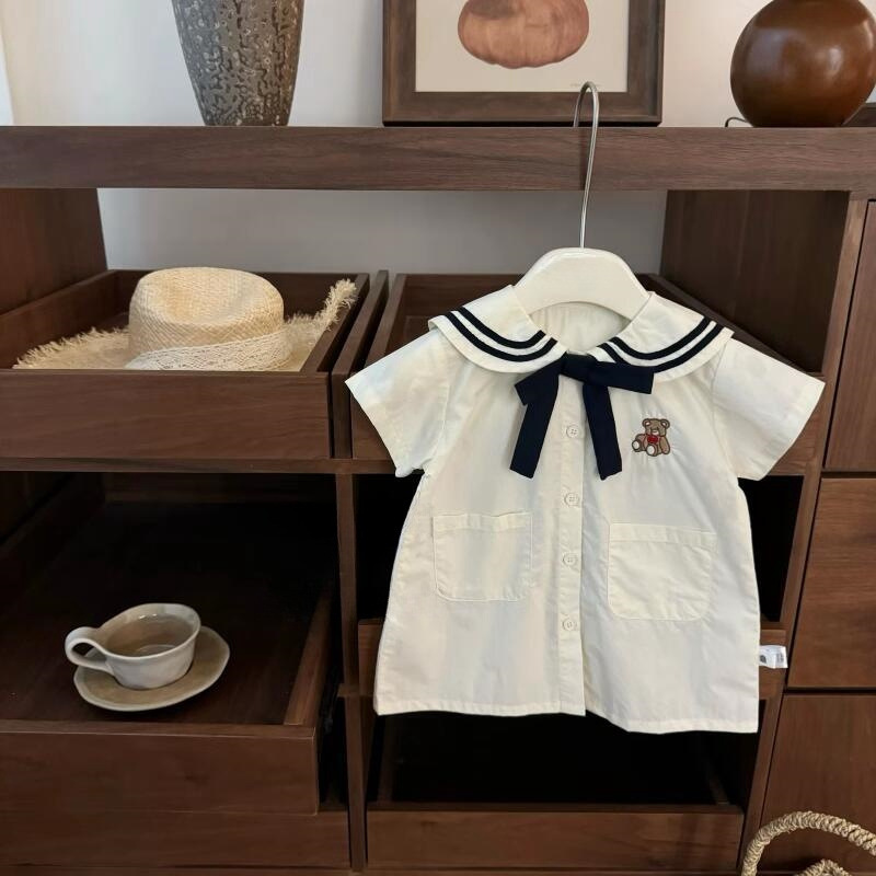 ¡El estilo académico japonés! Bebés lindos osos corbata marina camisa falda de muñeca