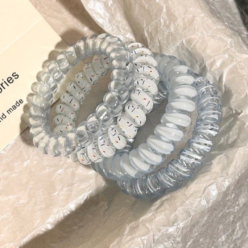 High-Quality Grape Coconut Wave Dot Phone Cord Hair Tie Korean High-End New Style Hair Rope Rubber Band High Elasticity and Durability High-Quality Grape Coconut Wave Dot Phone Cord Hair Tie Korean High-End New Style Hair Rope Rubber Band High Elasticity and Durability
