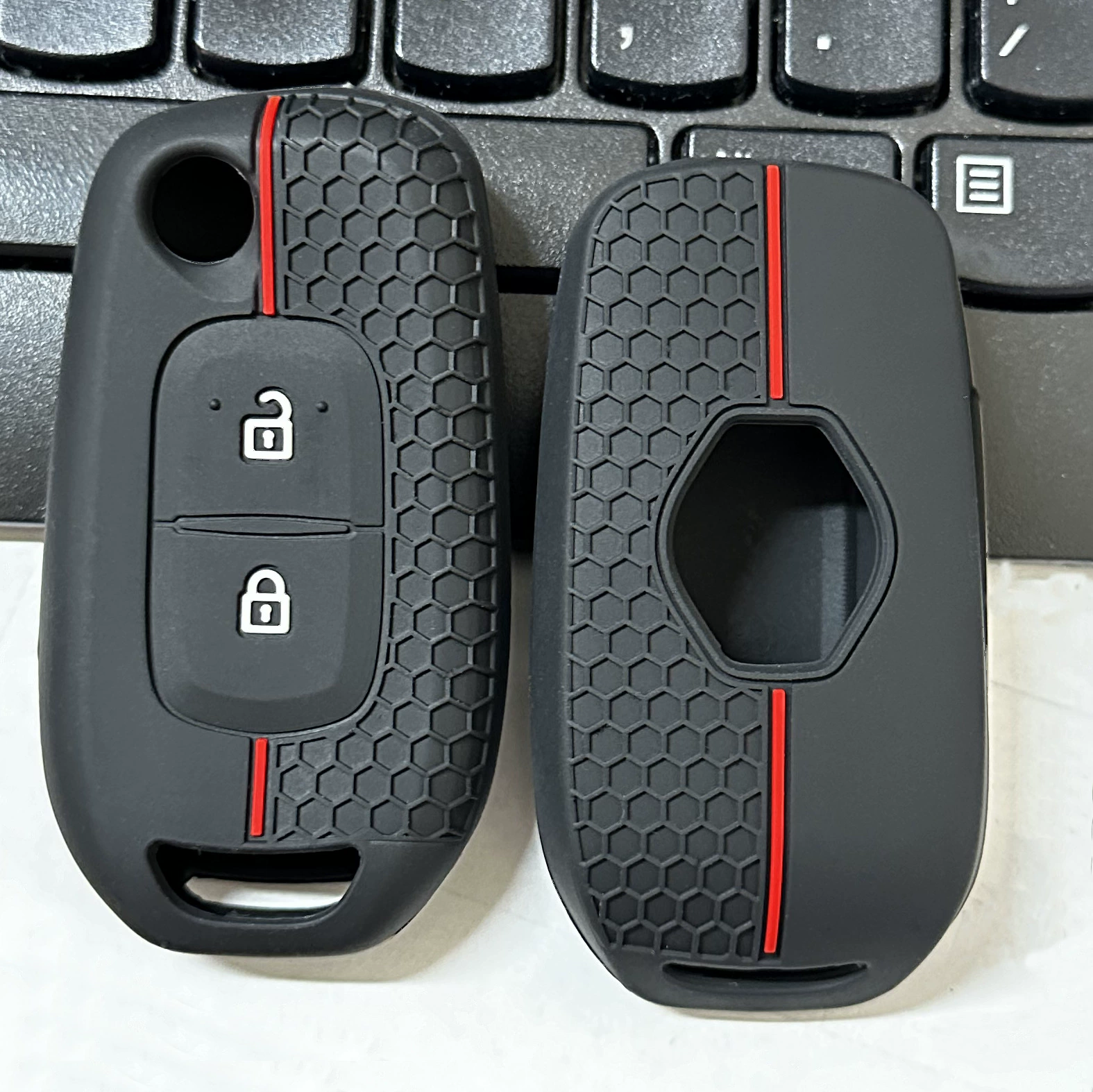 Подходит для Renault двухкнопочный складной узор полый чехол для ключей для салона автомобиля силиконовый чехол для ключей