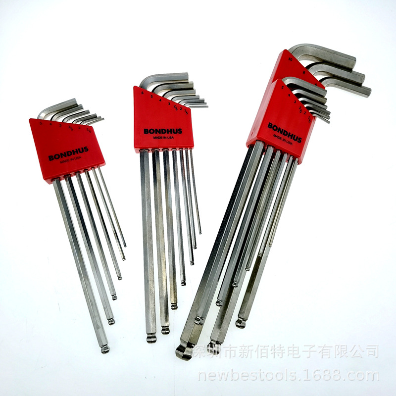 17046 10992 加长球头公制内六角扳手1.5-6.0mm