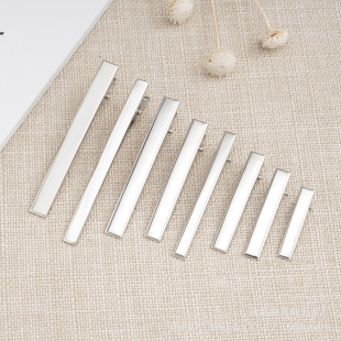 Metallic silver gold square clip alligator clip duckbill clip hairpin bow diy bottom clip cloth hair clip accessories