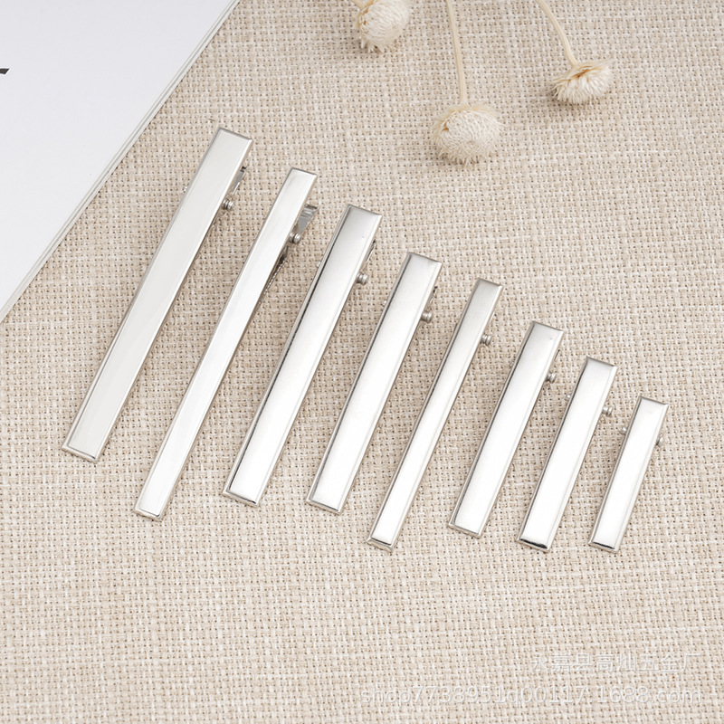 Metallic silver gold square clip alligator clip duckbill clip hairpin bow diy bottom clip cloth hair clip accessories Metallic silver gold square clip alligator clip duckbill clip hairpin bow diy bottom clip cloth hair clip accessories