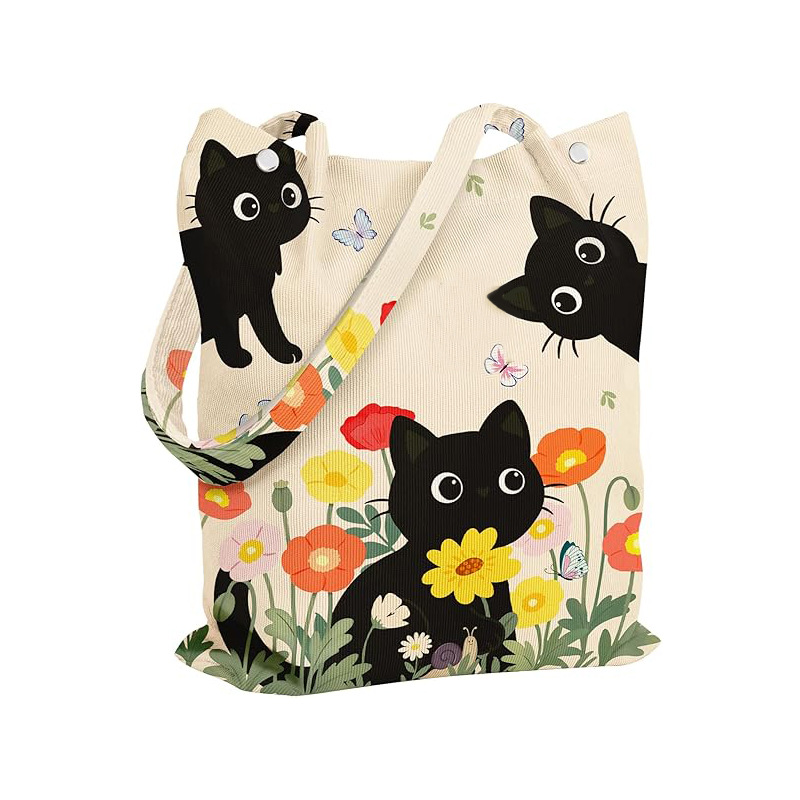 Bolsa de moda impresa de velcro para mujeres, bolso de transporte diario, bolsa de viaje portátil