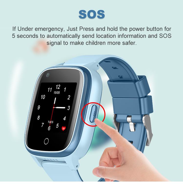 Barnklocka smartwatch 4g med gps vattentät klocktelefon_voghion.com