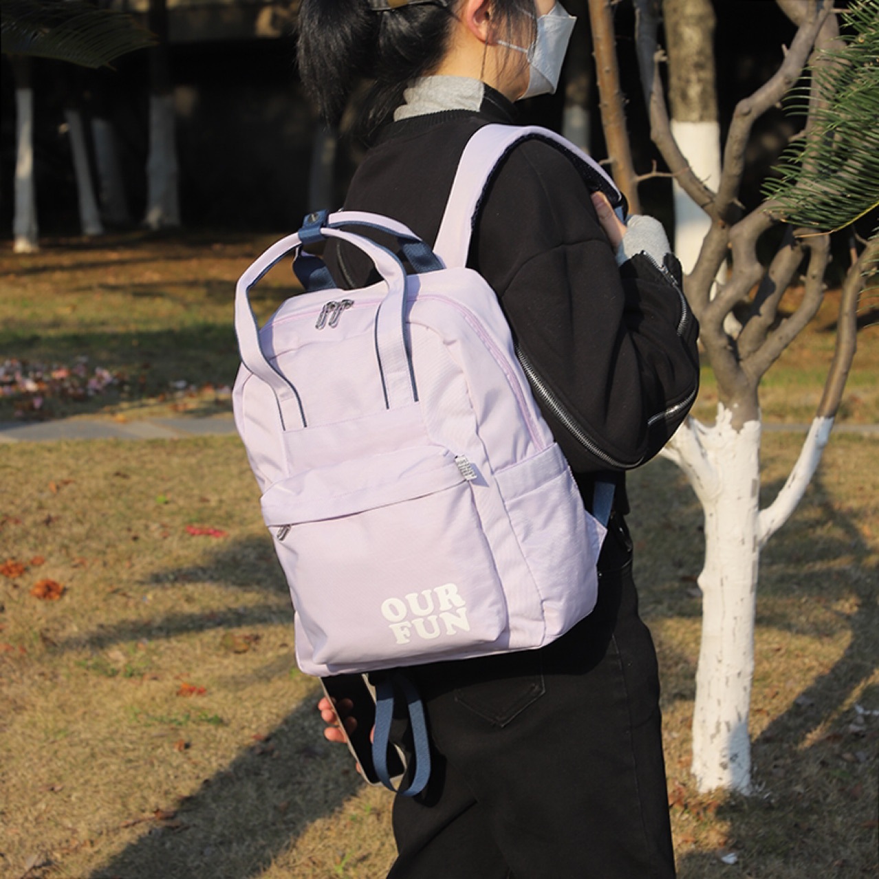 凡希文创双肩包潮流旅行包大容量学生书包ins休闲背包高端电脑包