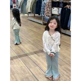 韩国童装女童开衫上衣春夏装2024新款小女孩宝宝薄款吊带衫两件套