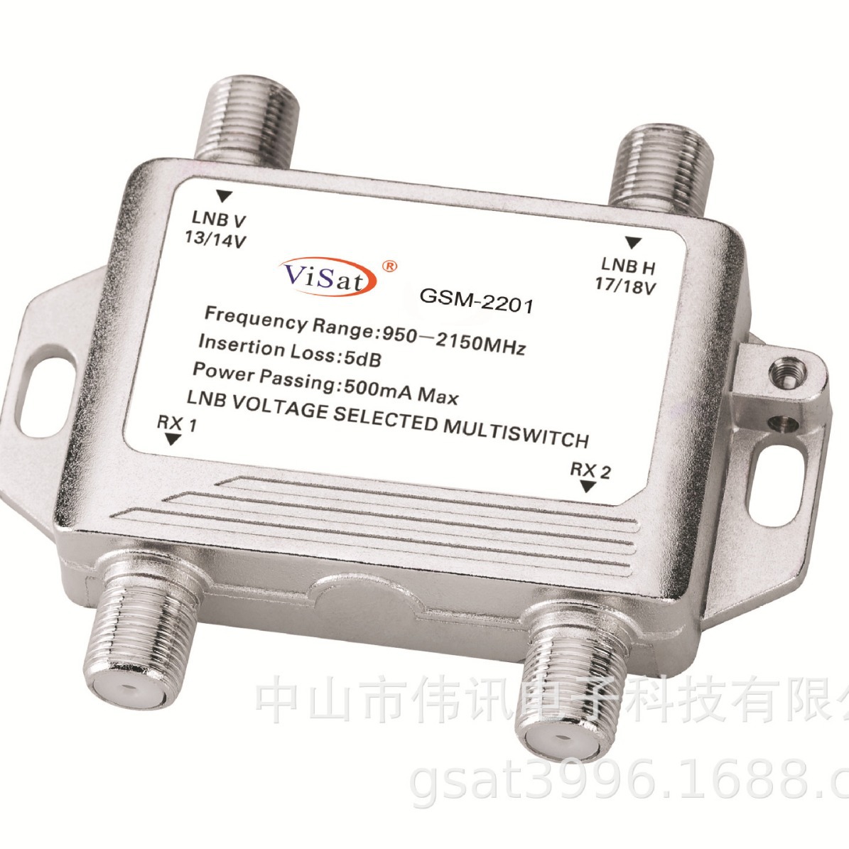 멀티 스위치 스위치 950-2150MHZ 위성 신호 4 인 및 4 아웃