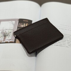 質感のある本革小銭入れ レディース TC牛革カードケース 車の鍵 口紅収納バッグ 証明書入れ マカロンカラー