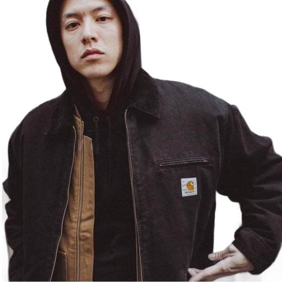 Carhart Canvas Jacket Fall/Winter Men's and Women's Couple Detroit Heavy Lapel Cold-proof Warm Crock Jacket