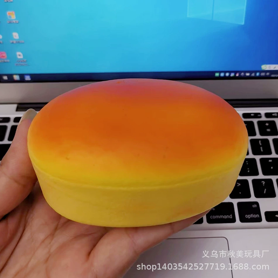 Новый онлайн популярный 10 см Овальный сырный торт медленный отскок щепотка музыкальная игрушка Оригинальный эмбрион влажный мягкий супер медленный оптом
