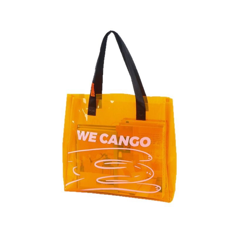 Bolsas de mano de plástico PVC, bolsas de regalo personalizadas de PTU, bolsas transparentes para ropa, bolsas de compras, suministro al por mayor personalizado