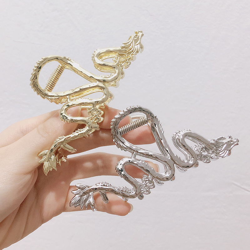 Women's IG Style Dragon Metal Plating Hair Claws display picture 4