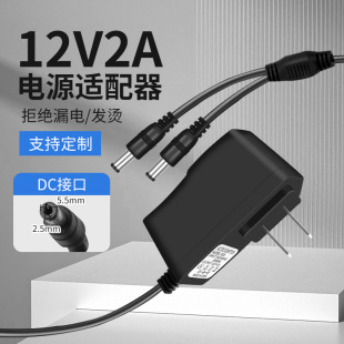12v2a Power Adapter One Out Two Double Head Surveillance Camera LED Lamp with Light Strip Fill Light Nail Lamp