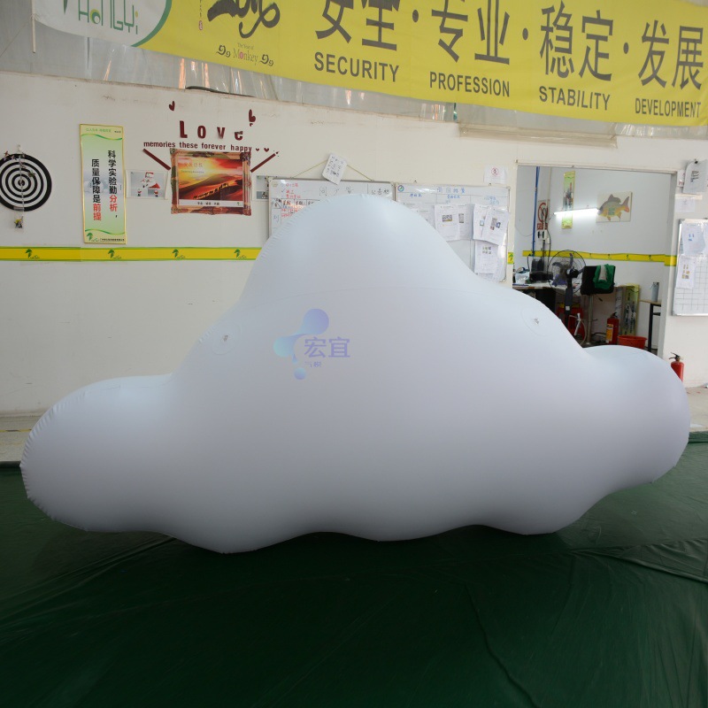 热销户外飘空云朵pvc充气白色云朵充气云朵模型室内外展示装饰用