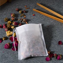 跨境速卖通全尺寸100个无纺布抽绳茶叶包装 热封熬药过滤无纺布袋