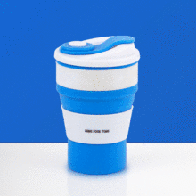 廠家直銷400ml硅膠杯折疊杯可折疊杯咖啡杯旅行杯野餐便攜