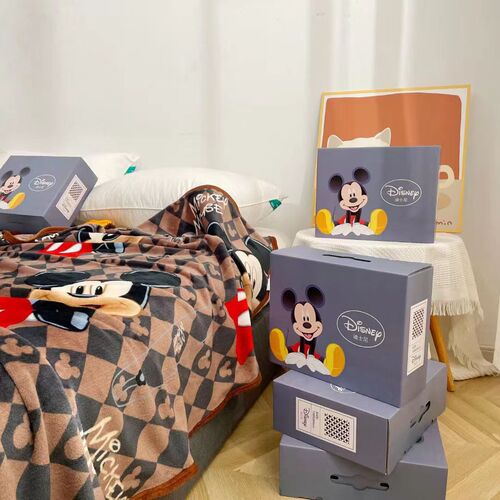 Cross-border foreign trade Disney blanket, children's cartoon lunch break blanket, air-conditioning blanket, sofa gift box gift blanket