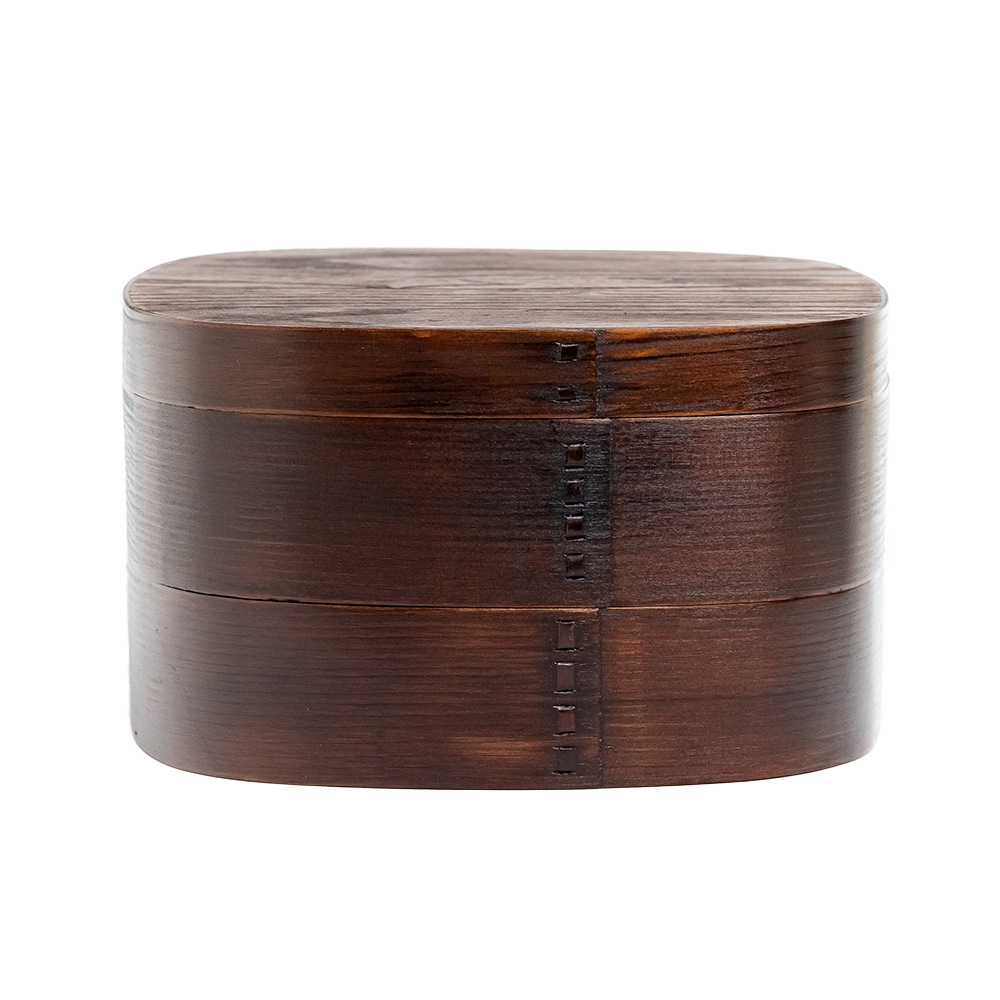 Quliumu caja de sushi japonesa retro de lujo ligero con caja de bento de rejilla cruzada de doble capa al por mayor