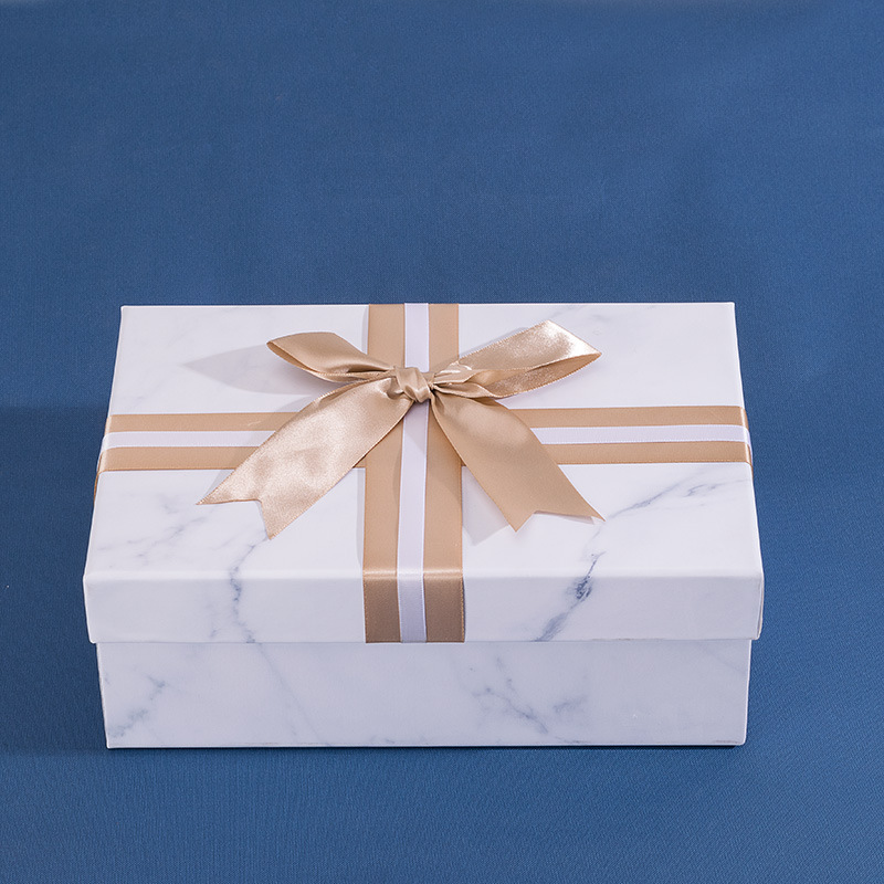 包装盒ins礼物盒大理石高档生日礼品盒天地盖礼盒空盒圣诞节盒子