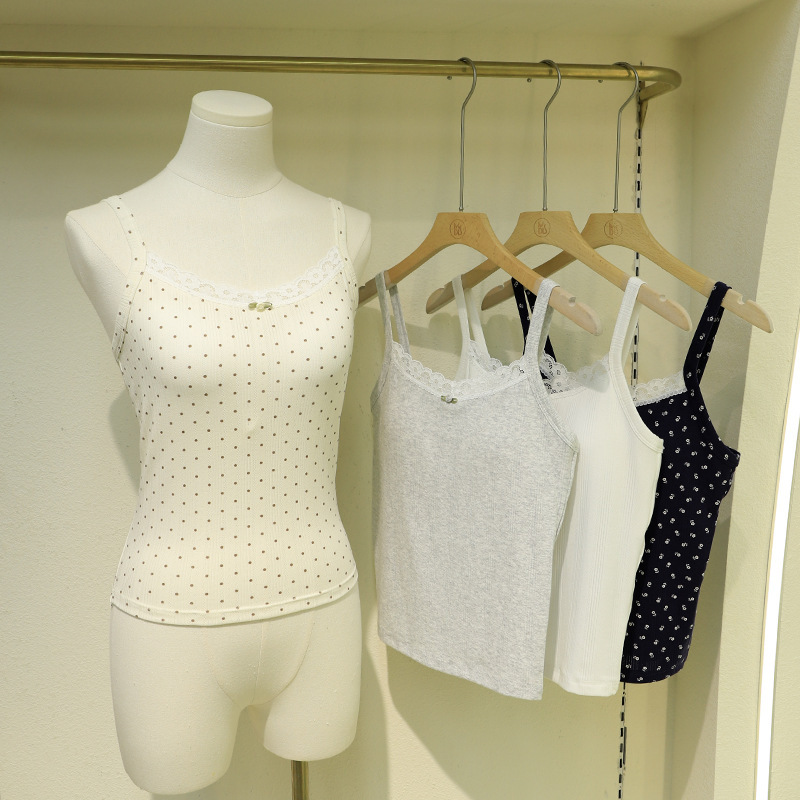 2026 Spring/Summer Bm Style Floral Sweet and Alluring Top, Lyocell Cotton Breathable with Cup Pads, Suitable for Inner Wear or Outer Wear, Camisole 2026 Spring/Summer Bm Style Floral Sweet and Alluring Top, Lyocell Cotton Breathable with Cup Pads, Suitable for Inner Wear or Outer Wear, Camisole