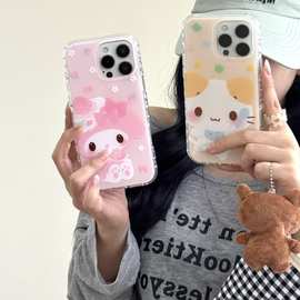 棉花糖小猫美乐蒂iPhone16promax适用14苹果13手机壳15pro保护套