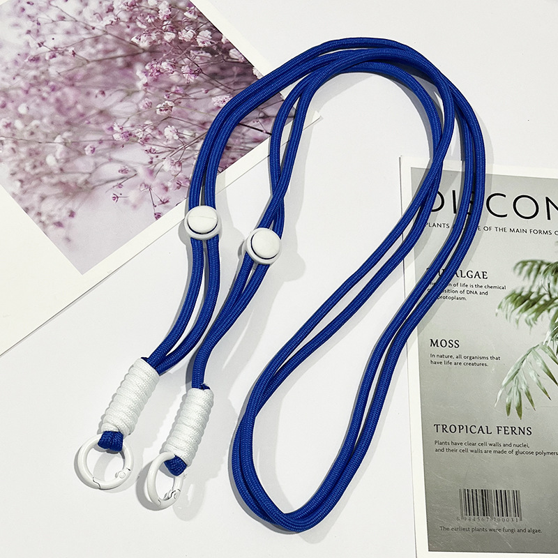 Cuerda larga ajustable-Cuerda azul real nudo blanco