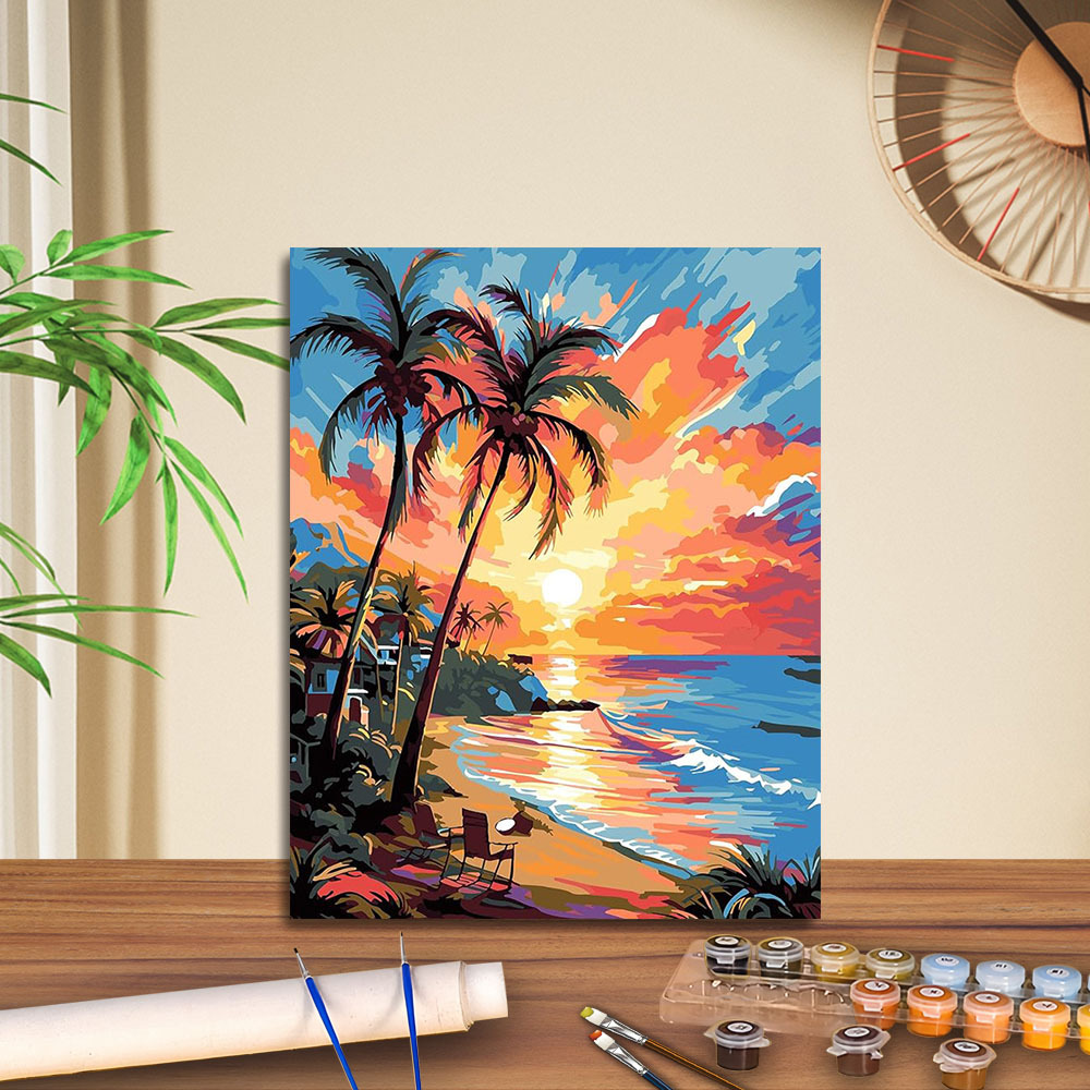 Transfronterizo jitdiy agente de pintura al óleo digital fabricantes al por mayor puestos de pintura al óleo artesanal pintura decorativa Amazon relleno de color