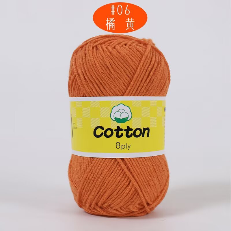 8 hilos de algodón de leche peinado de color sólido hilo de algodón tejido a mano bebé bebé bebé hilo de ganchillo hilo de muñeca al por mayor
