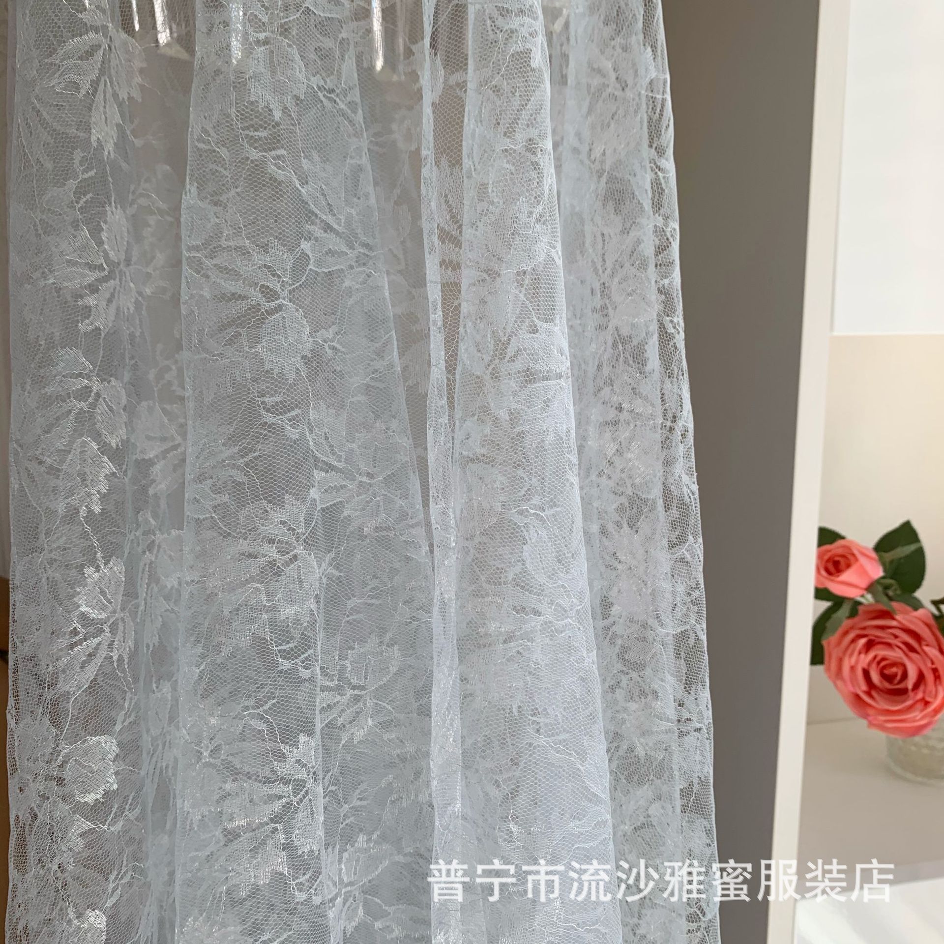 Suministro directo de fábrica jacquard malla Malla tela nylon no elástico hoja de arce multicolor ropa para niños Hanfu tela de hadas al por mayor