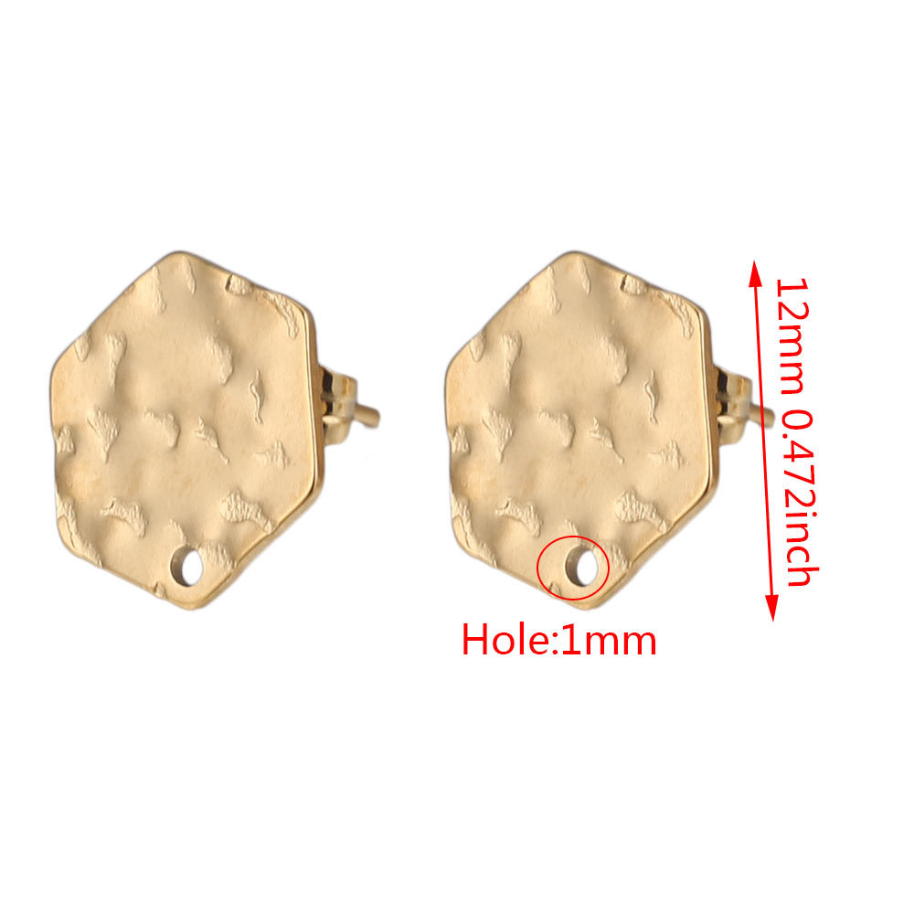 Pendientes geométricos de acero inoxidable europeos y americanos columna en relieve DIY pendientes pieza con agujero accesorios de joyería pendientes de acero de titanio producción