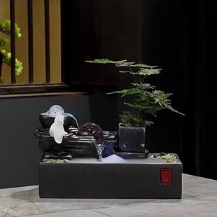 New Chinese Style Flowing Water Ornaments Circulating Water Feng Shui Wheel Office Desktop Ornaments Opening Housewarming Gifts