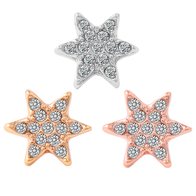 Apple Watch Silicone Strap Decorative Nail with Diamond-Embedded Hexagram Shape Strap Decorative Buckle?