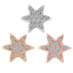 Apple Watch Silicone Strap Decorative Nail with Diamond-Embedded Hexagram Shape Strap Decorative Buckle?