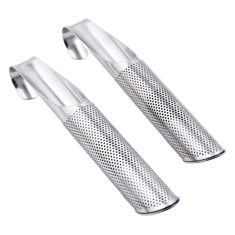 En stock venta al por mayor 304 colador de té de acero inoxidable tubo colgante fabricante de té taza colgante Filtro de té de acero inoxidable