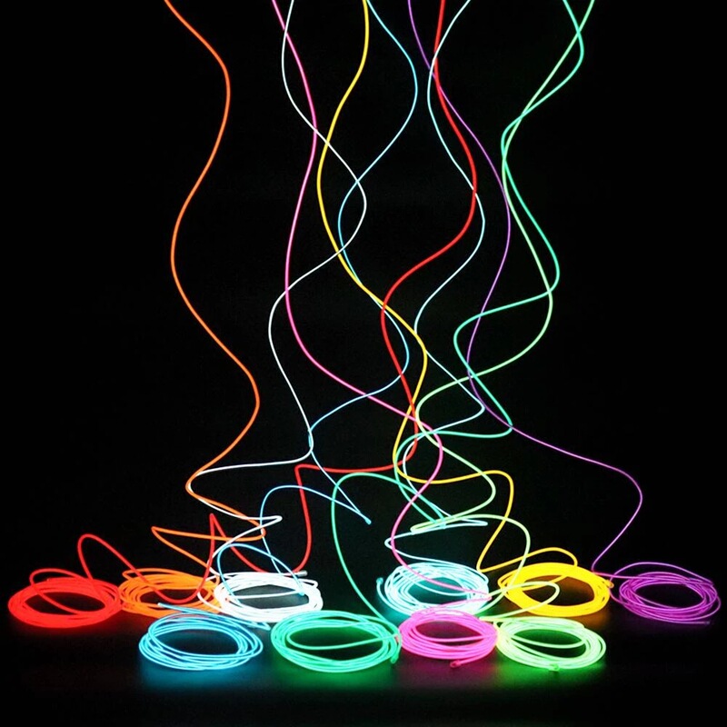 Fluorescent dance light emitting line el cold light atmosphere light diy shape LED neon light cold light strip ultra-fine cold light Fluorescent dance light emitting line el cold light atmosphere light diy shape LED neon light cold light strip ultra-fine cold light