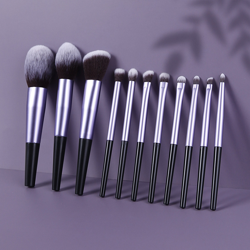 11 pinceles de maquillaje personalizados herramientas de maquillaje cepillo de maquillaje conjunto completo blush eye shadow cepillo al por mayor logotipo imprimible