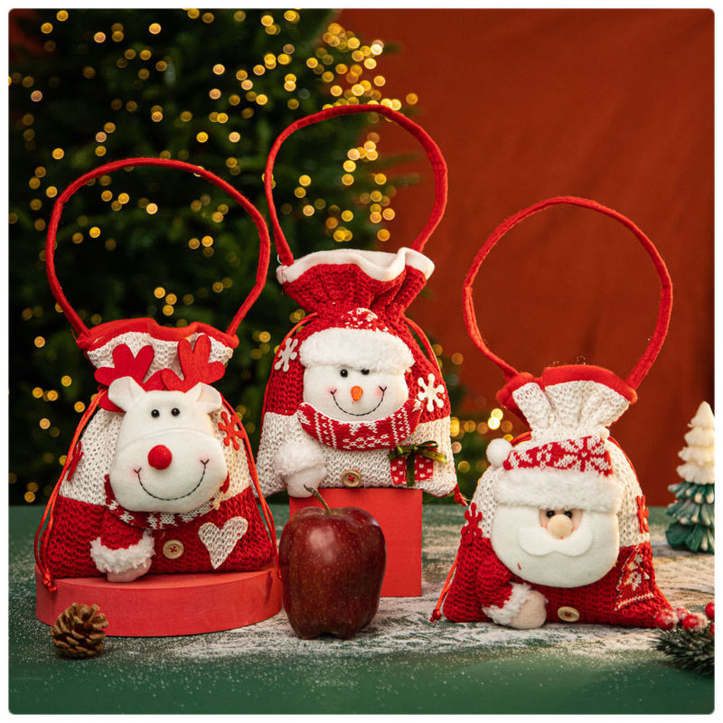 クリスマスアップルバッグジッパークリスマスバッグクリスマスイブアップルバッグ老人人形ギフトバッグ|undefined