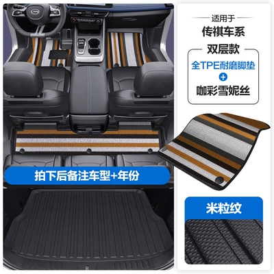 Sills, Waterproof Carpet Floor Mats – Modelə uyğun ayaqaltı - please-leave-a-message-or-note-the-model-year-when-placing-an-order-rice-grain-pattern-tpe-door-sill-mat-coffee-color-snowiness-tpe-trunk-mat