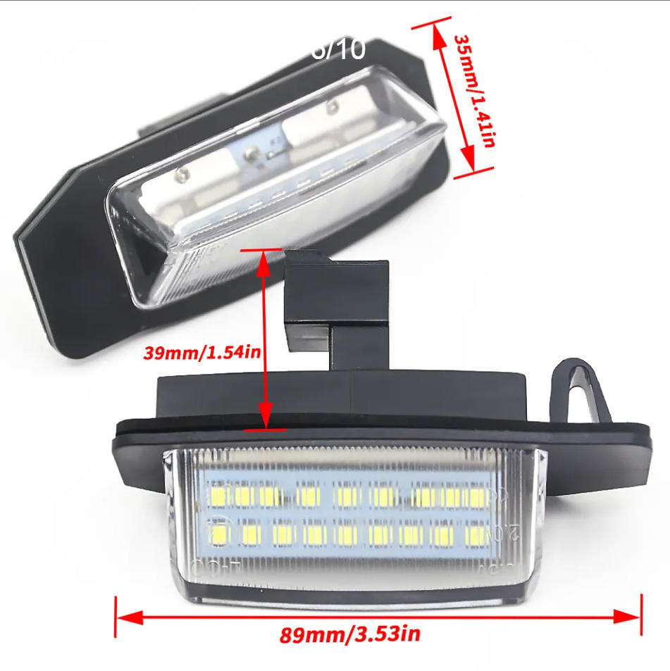Suitable for Mitsubishi Outlander License Plate Light, Lancer Led, Car License Plate Light Assembly