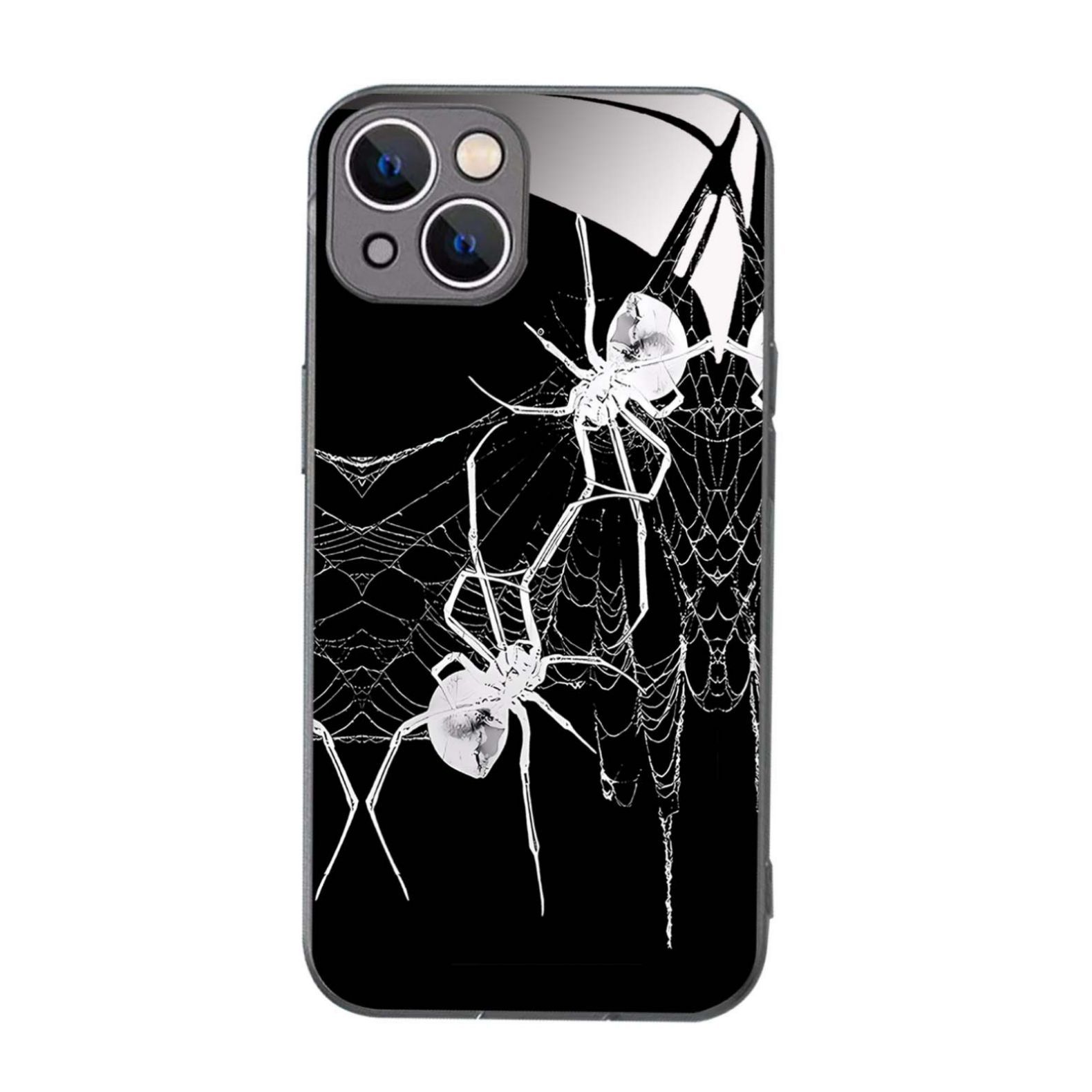 Personalized Dark Spider Phone Case For Business Men Black Glossy_voghion.com