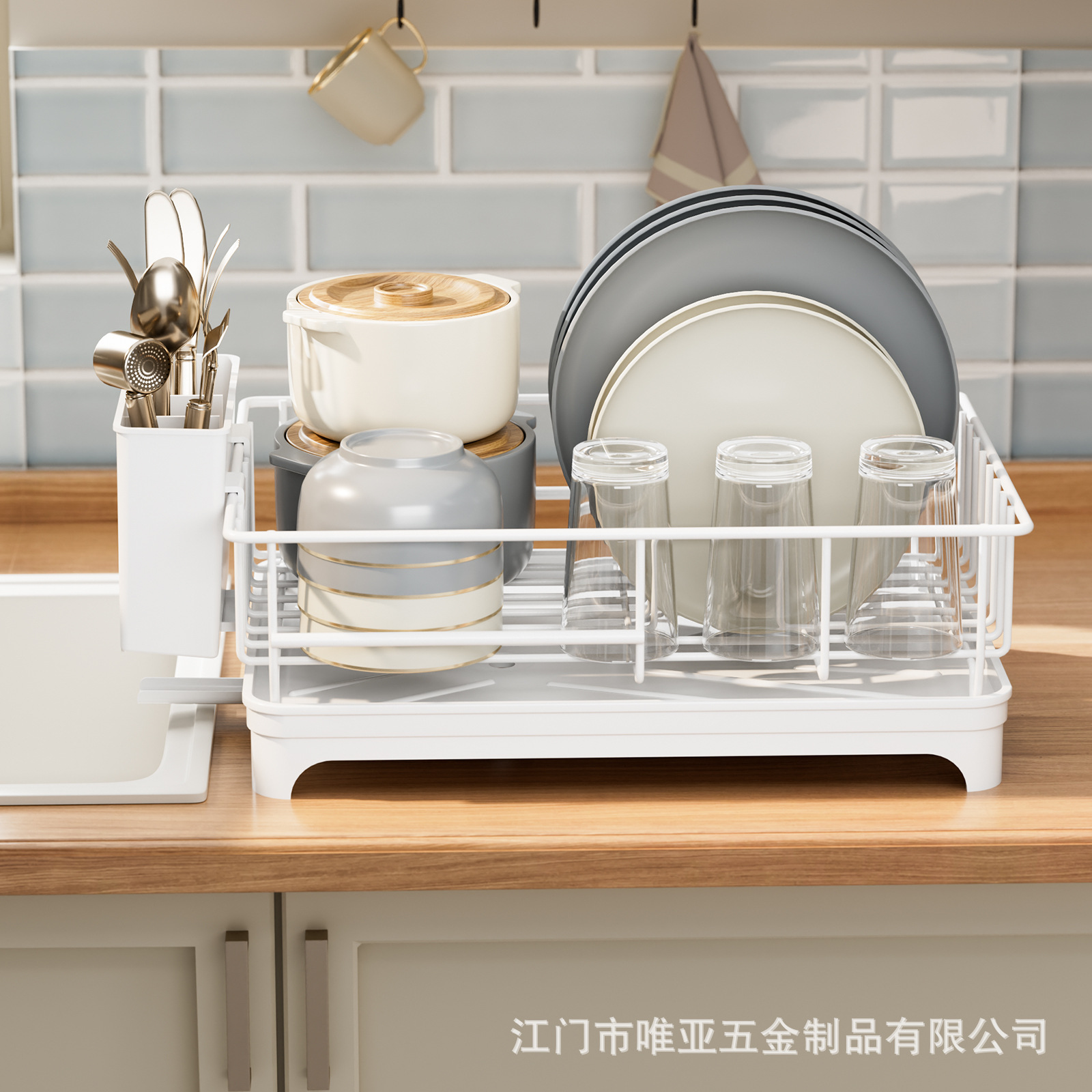 Amazon estilo japonés fregadero de cocina drenaje marco de platos de mesa estante de almacenamiento de hierro forjado estante de almacenamiento multifuncional