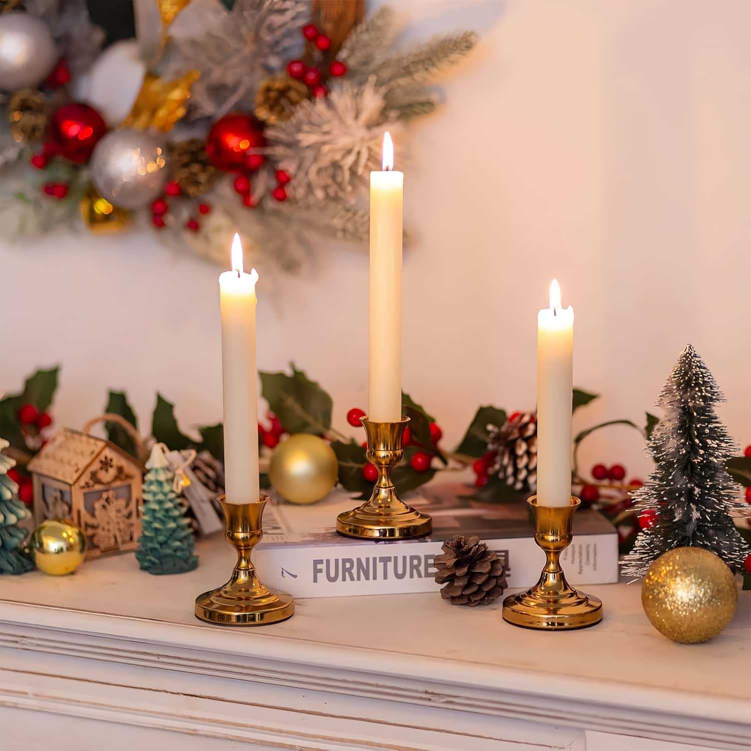 Adornos de candelabros de metal nórdico, lujo ligero, accesorios de cena románticos a la luz de las velas, mesa de comedor, exquisita base de vela en forma de copa de vino