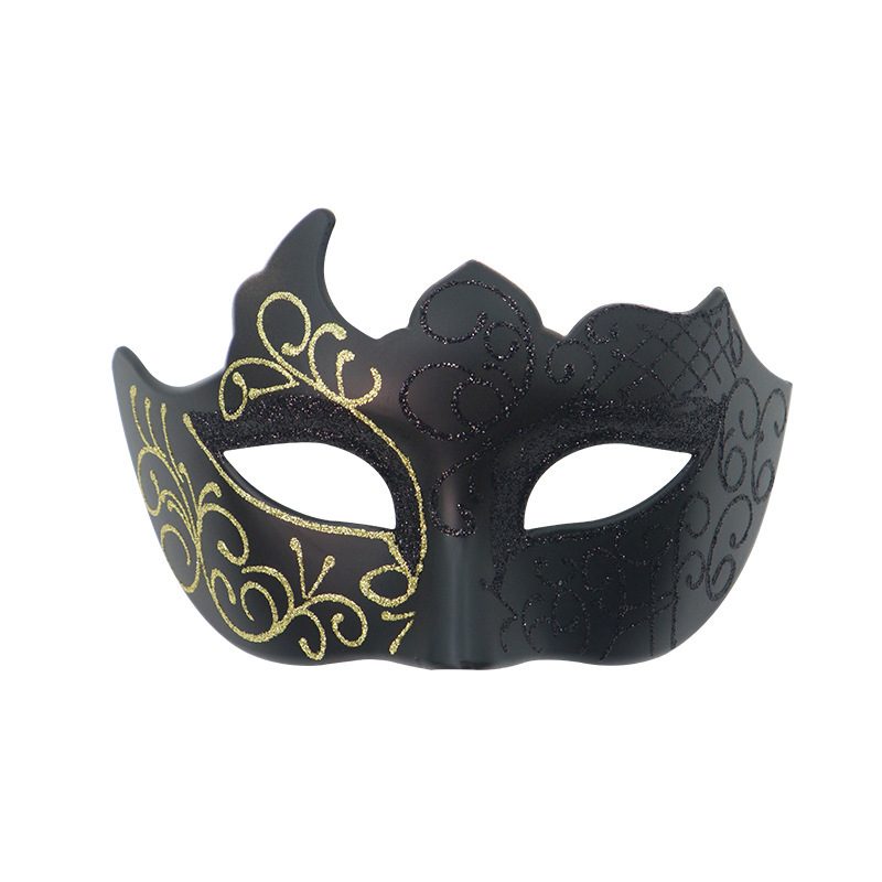 Máscara de zorro hueco transfronteriza polvo polvo máscara multiángulo máscara de mitad de cara máscara de Halloween carnaval máscara de baile