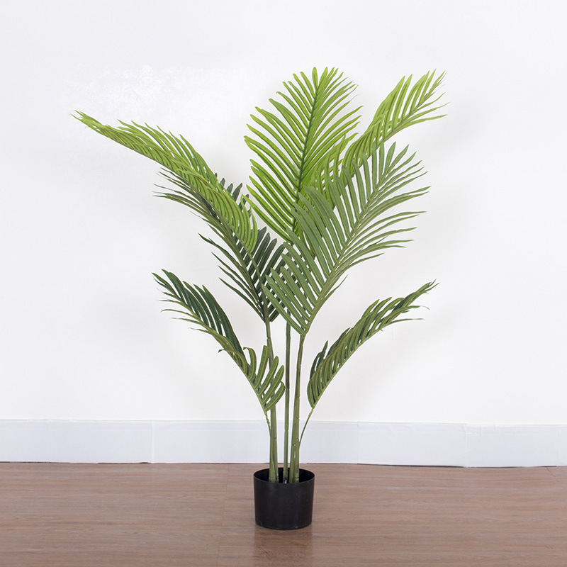 Fábrica de árboles artificiales Venta caliente decoración de plátano artificial planta verde artificial en maceta comercial decoración suave árbol artificial