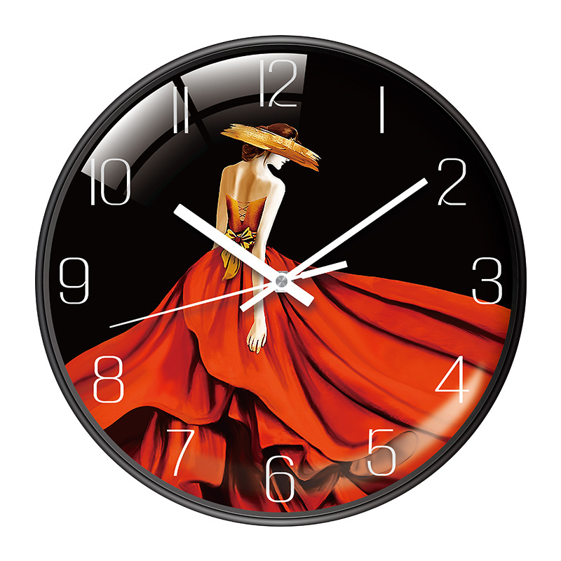 Venta de liquidación de reloj silencioso para sala/hogar (8-12 pulgadas), reloj de pared simple de moda sin perforación, venta al por mayor