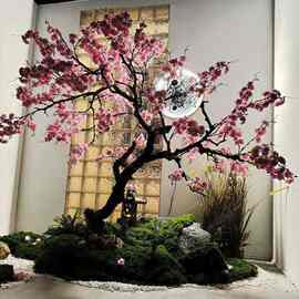 真树桃花树假树装饰室内室外许愿树商场摆设假花假桃树大型选择包