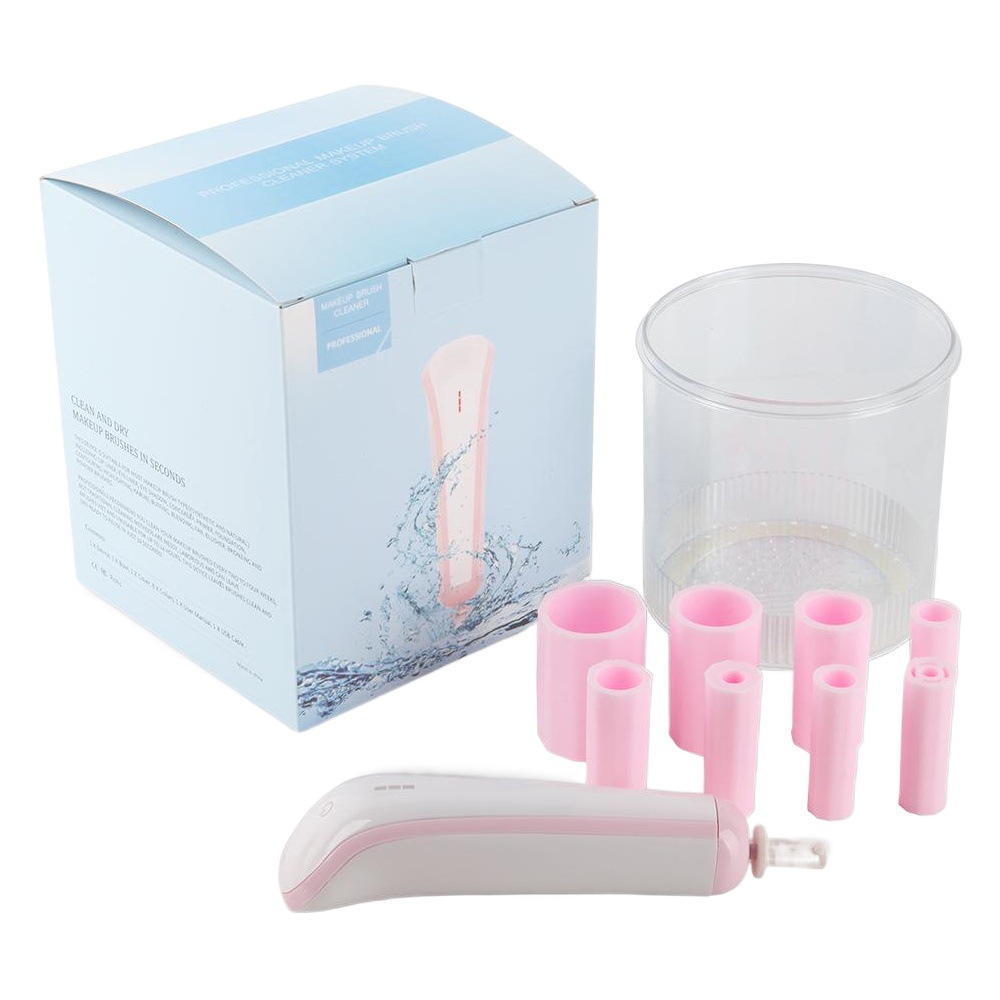 Popular USB recargable cepillo de maquillaje limpiador automático cepillo de maquillaje automático spin-seco esterilizador 90 segundos